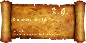 Kerekes Gellért névjegykártya